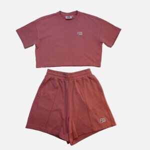 NBA Basketball Official Licensed Women's Set T-Shirt + Shorts XS Coral Pre-Owned